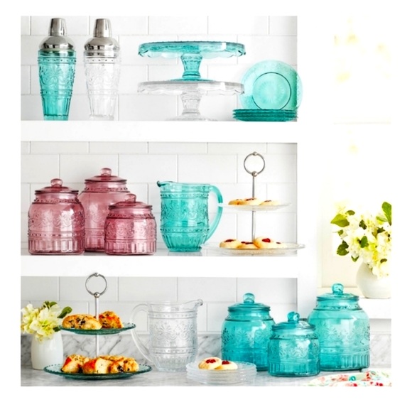 Pioneer Woman 3 piece Rose, Canister set. - Picture 2 of 9